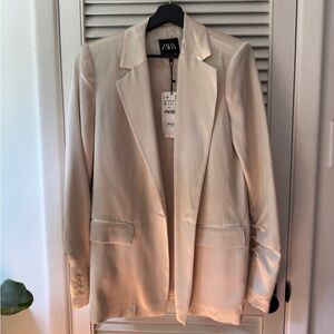Zara Elegant Cream Blazer for Women